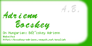 adrienn bocskey business card